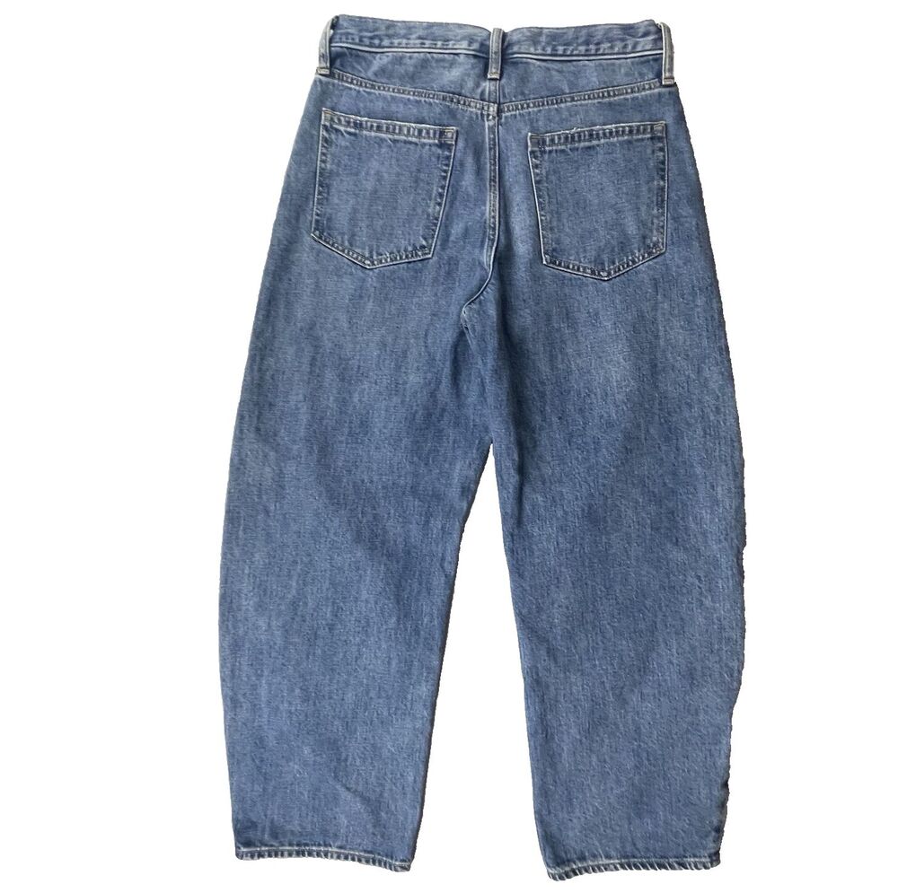 Gap Barrell Short Taper High Rise Jeans Women’s 28/6 Medium Indigo Bohemian - Picture 3 of 16
